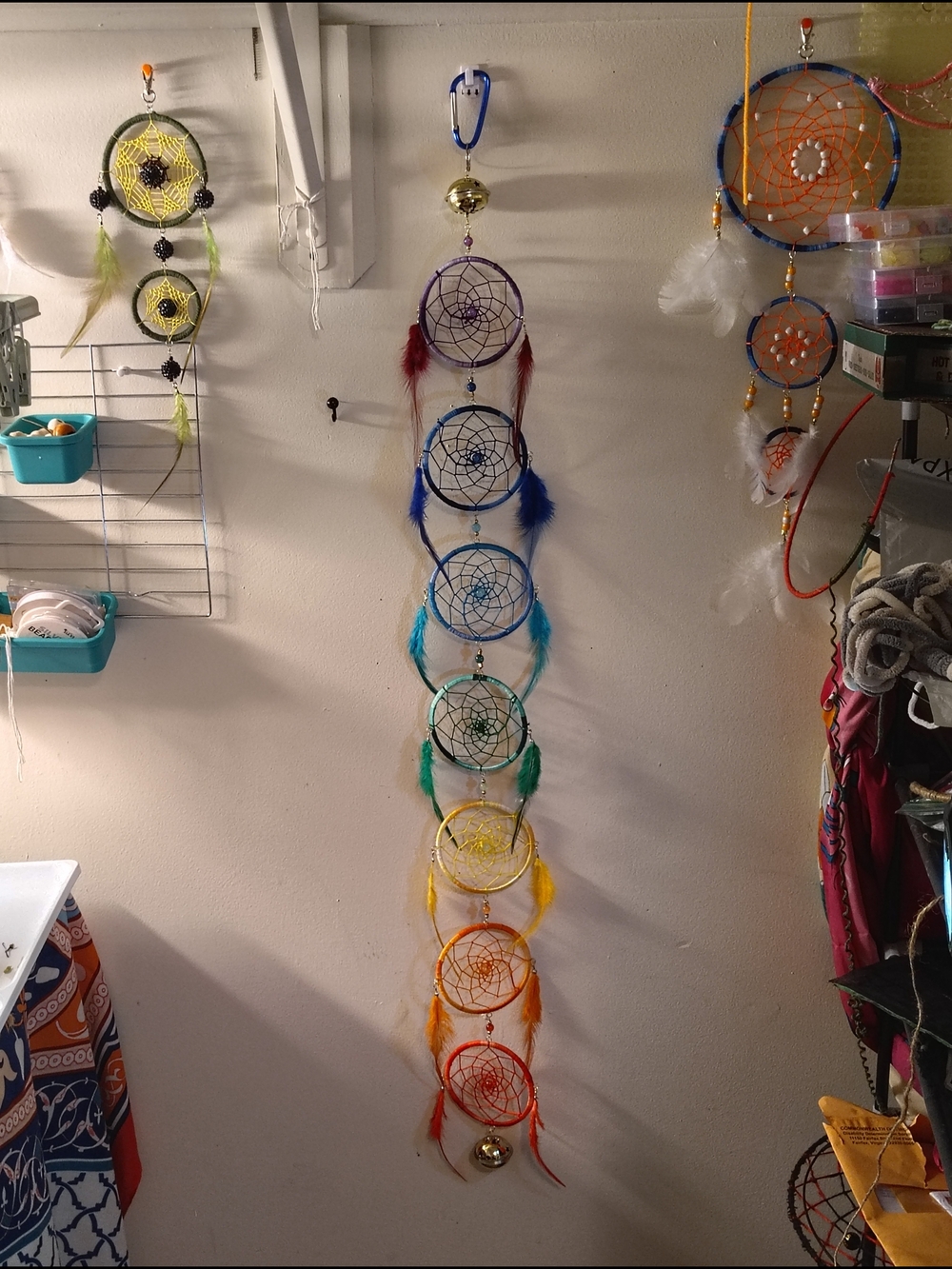 Colorful Seven Chakras Tone Dreamcatcher Wall Hanging